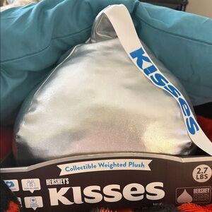 Hersheys Kisses Silver Collectible Weighted Plush Pillow NWT
